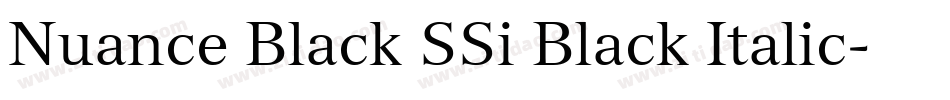Nuance Black SSi Black Italic字体转换
